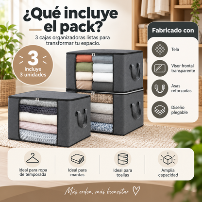 Organizador de Ropa - COMBO 3 UNIDADES