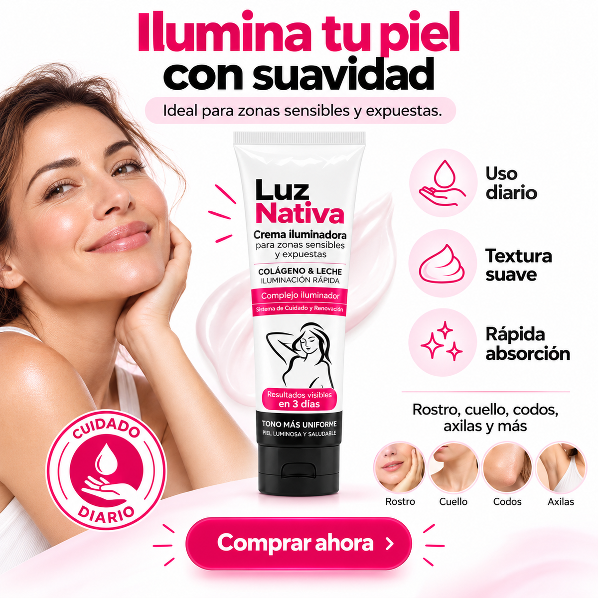 Crema Aclarante Luz Nativa® - Recupera la luminosidad de tu piel