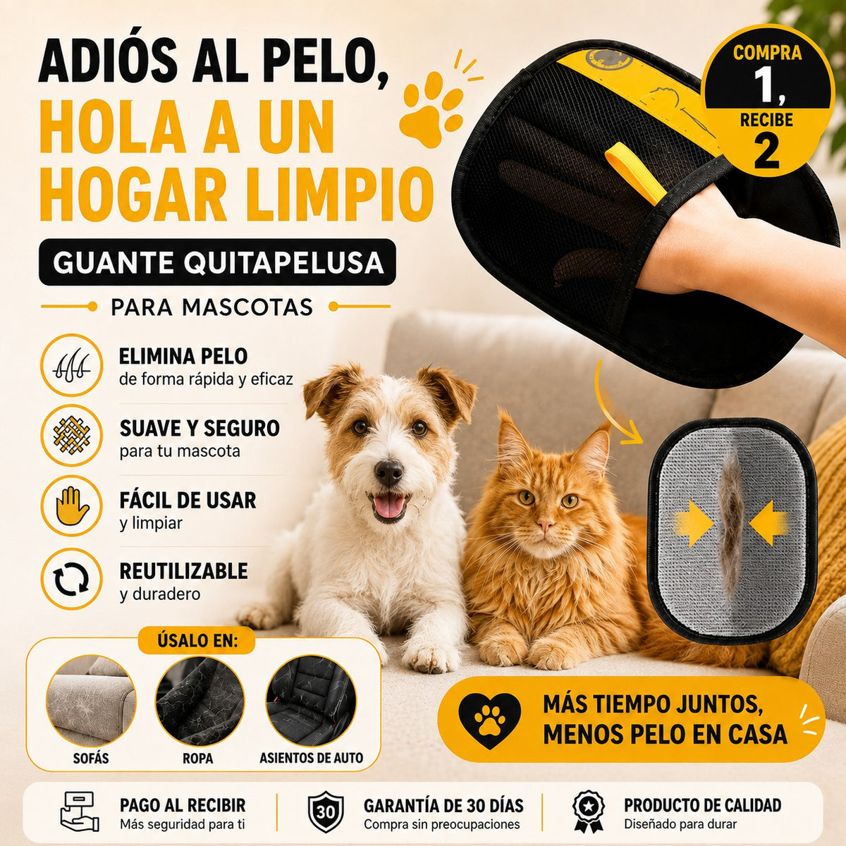 GUANTES QUITA PELOS - PROMOCIÓN 2X1