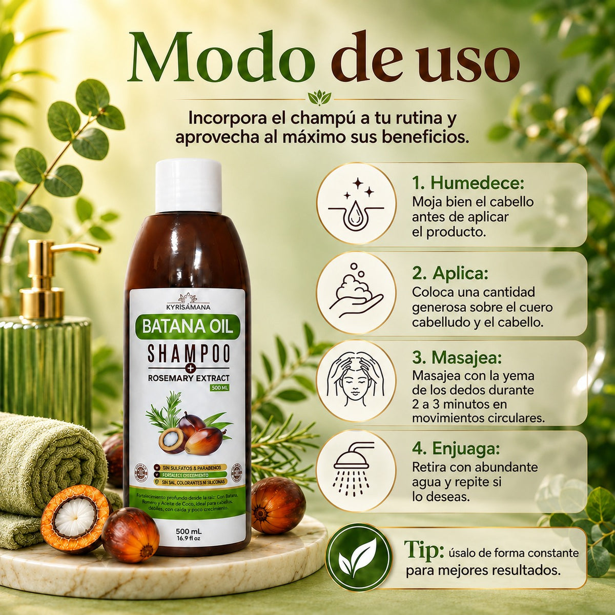 Shampoo Batana Crecimiento Cabello